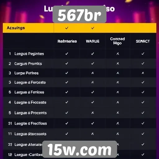 Comparativo entre 567br e outros sites de jogos